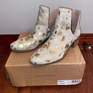 Coconuts Cow Hide Booties